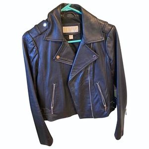 Leather Michael kors biker jacket